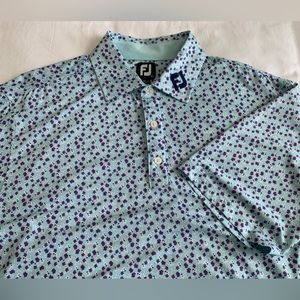 FootJoy Men's Short Sleeve Golf Shirt XL Light Blue
